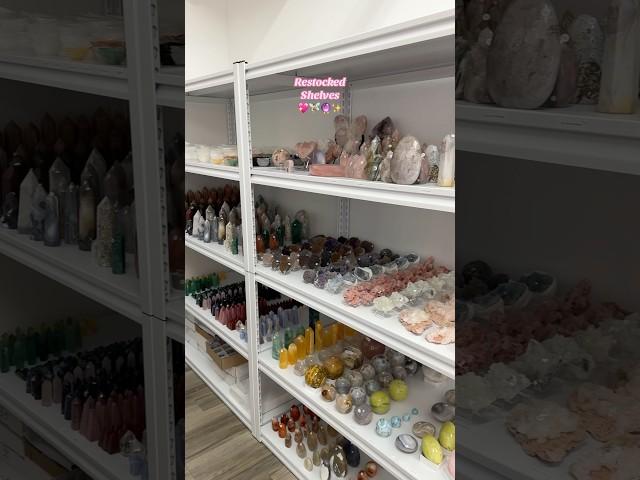 CRYSTAL SHOP RESTOCKING THOUSANDS OF NEW ITEMS  #crystals #gems #crystalshop #restock