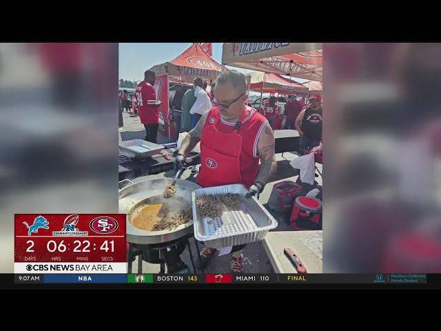 49ers super fan from San Jose readies massive tailgate