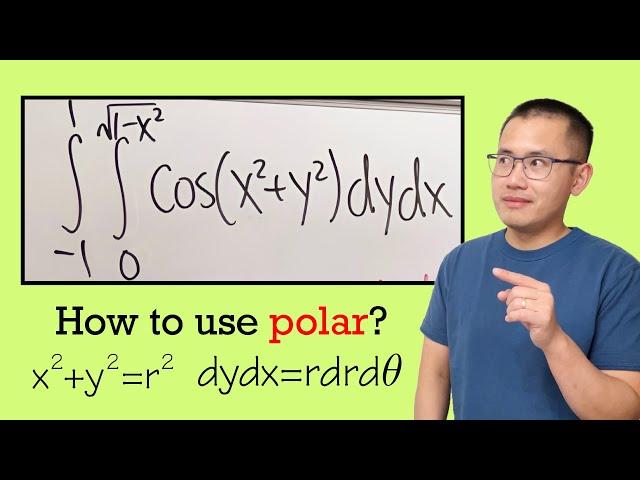 Actually, this double integral will be easier to evaluate in polar coordinates!