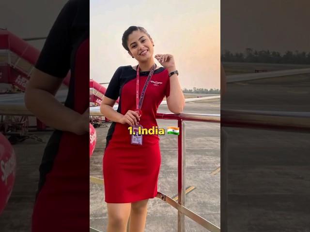 Top 10 Air Hostess Uniform Of Different Countries #shorts