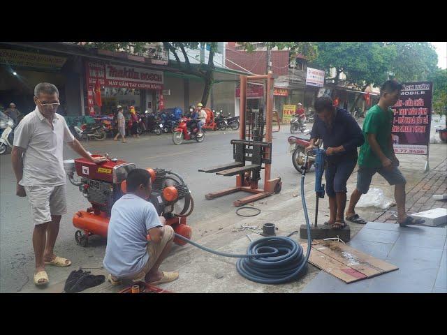 Team Tiếng Gọi Vùng Cao được tặng máy nén khí chuẩn bị cho công trình cầu " KHÁT VỌNG ĐỀ CHƠ "