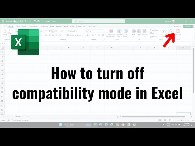 How to turn off compatibility mode in Excel