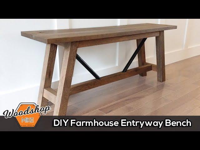 How to Build this DIY entryway bench + Free Plans