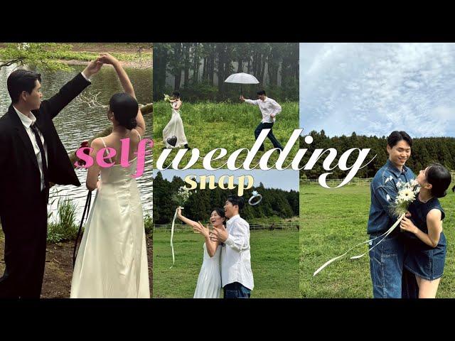 [ 제주도Vlog ]8주년 제주 셀프 웨딩스냅 _| 아이폰 셀프 웨딩 촬영| 제주촬영 장소 추천| self wedding tip