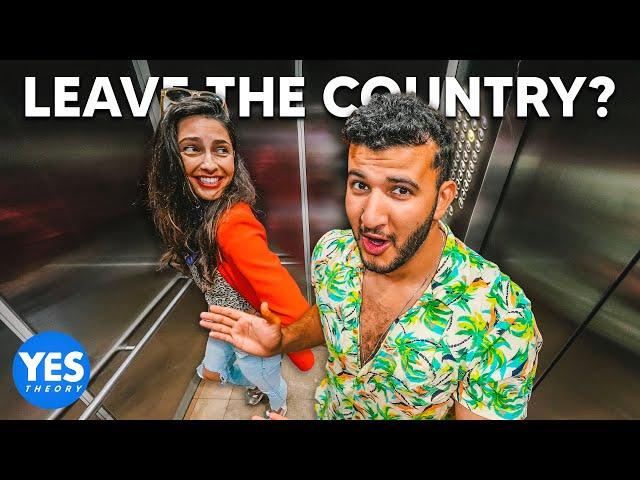 Asking Strangers in Elevators to Leave the Country with us!!