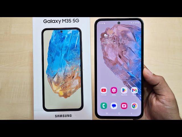 Samsung Galaxy M35 5G ThunderGrey 8/256Gb Variant Unboxing Overview & Initial Setup #MustBeAMonster