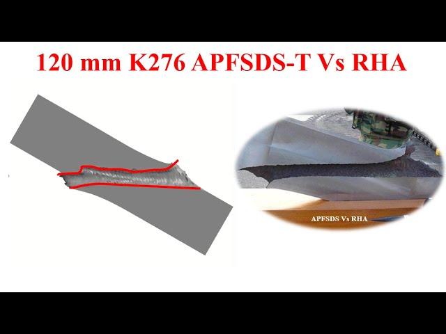 120 mm K276 APFSDS-T Vs Armour Plate #Ballistic Simulation