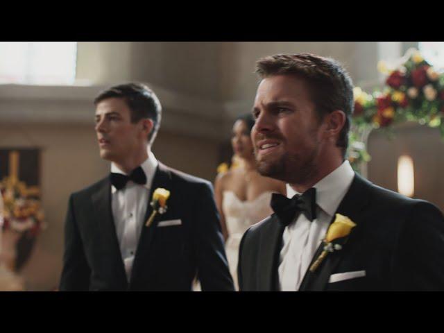 Arrowverse Heroes vs Earth-X Army (Wedding Fight) - Crisis on Earth-X Part 1 (HD)