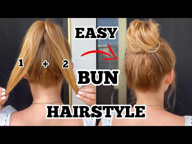 Very Easy 2-Min Messy Bun Hairstyle | For Thin Hair | Hair Hack