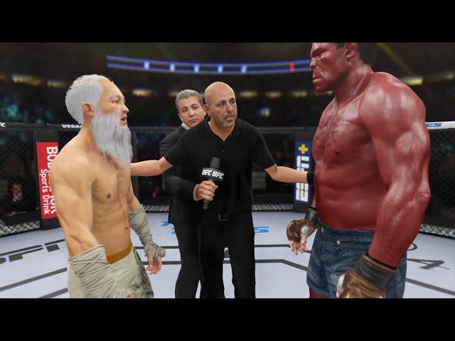 Old Bruce Lee vs. Fire Hulk - EA Sports UFC 4 - Epic Fight 