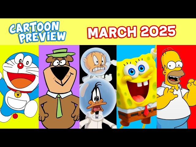 Every CARTOON MOVIE & SERIES in MARCH 2025 (Looney Tunes, SpongeBob, Jellystone, Simpsons, Batman)