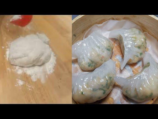 how to make dimsum dough, restaurant style dumpling skin important flour!! #cheffood