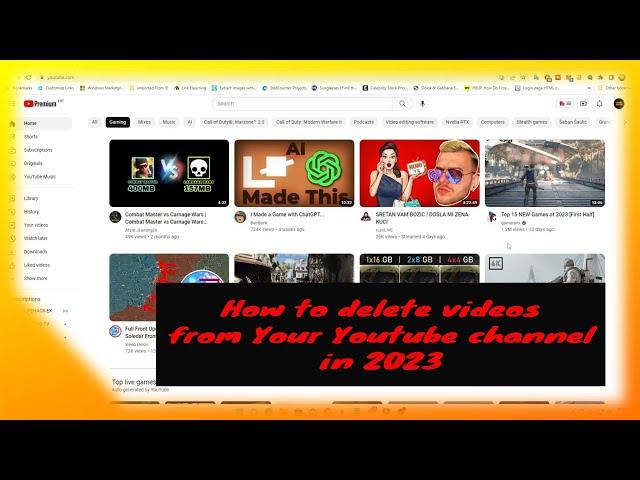 How to delete youtube videos from your channel in 2023 PC and Phone App