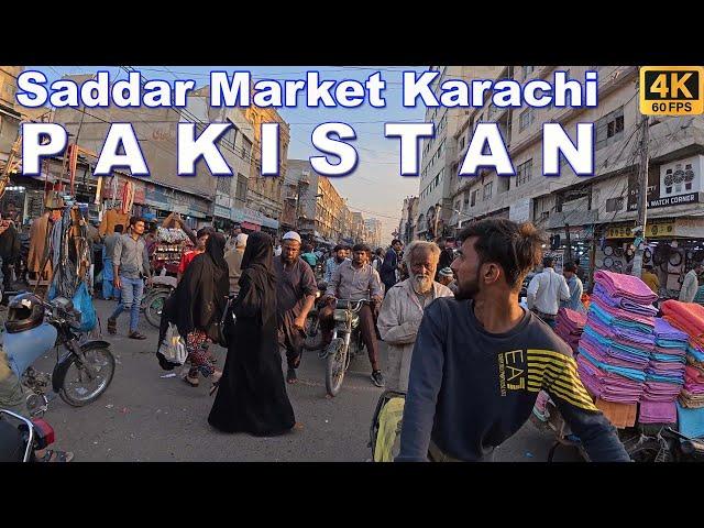 Saddar Market Karachi Walking Tour | 4K UHD Pakistan | Full Mooni Vlogs