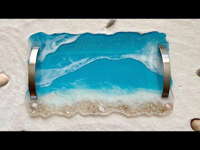 How to Make a Beautiful Resin Beach Tray From a Mold