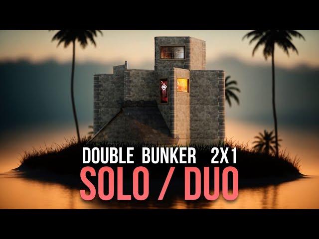 The Solitary | Solo/Duo DOUBLE BUNKER Base Design Rust