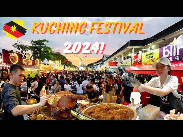 Kuching Food Festival 2024 古晋美食节 | Kuching Street Food | Malaysia Street Food Night Market