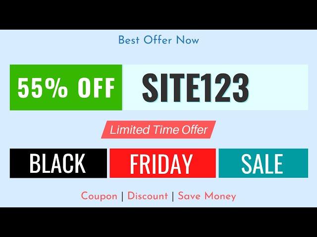 55% OFF SITE123 Black Friday Sale 2024 [+Domain]