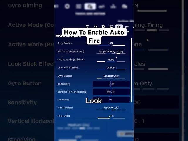 How To enable The New Auto Fire Setting On Controller In Fortnite #shorts #fortnite