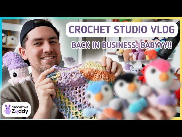 We're back in the Crochet studio! New patterns, new yarn, new projects  Crochet studio vlog