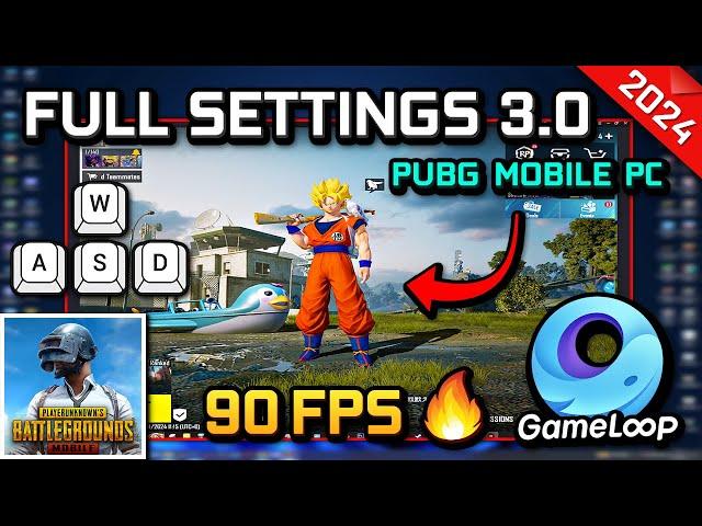 Best All Settings of FKLzz in PUBG MOBILE 3.0 PC Emulator Gameloop 90FPS (2024)