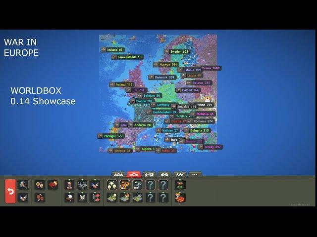 Worldbox 0.14 Update Showcase. WAR IN EUROPE