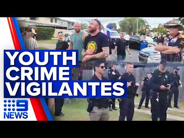 Queensland Police call for calm after vigilantes storm homes | 9 News Australia