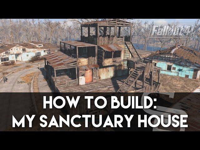 Fallout 4 - How To Build: My Sanctuary House! (Fallout 4 Building Tutorial)