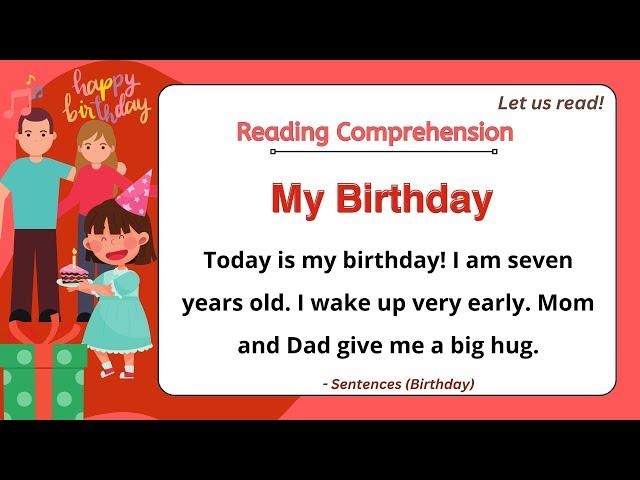 GRADE 1-3 Reading Comprehension Practice I My Birthday I Let Us Read! I with Teacher Jake