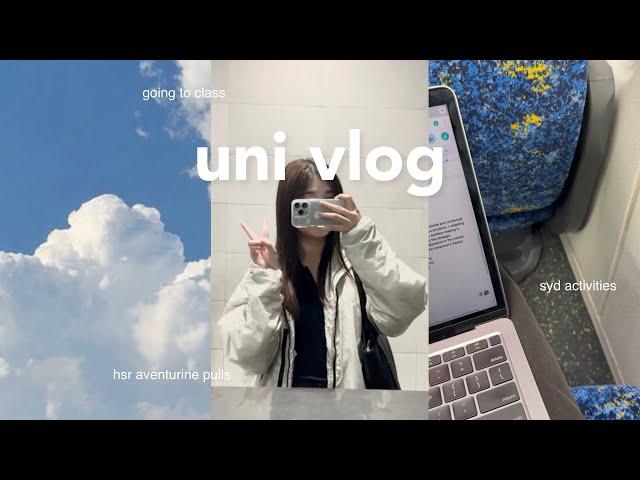 uni vlog |  a week of classes, aventurine pulls (hsr), cafe studying