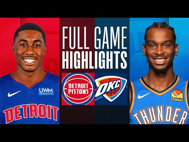 Game Recap: Thunder 124, Pistons 112