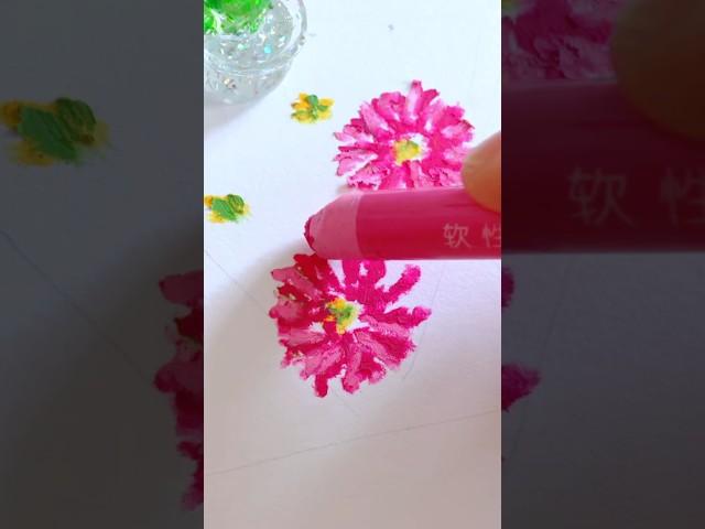 Where is my soul when I draw a pink daisy? #creativeart #oilpastel #easydrawing #drawing #flowers