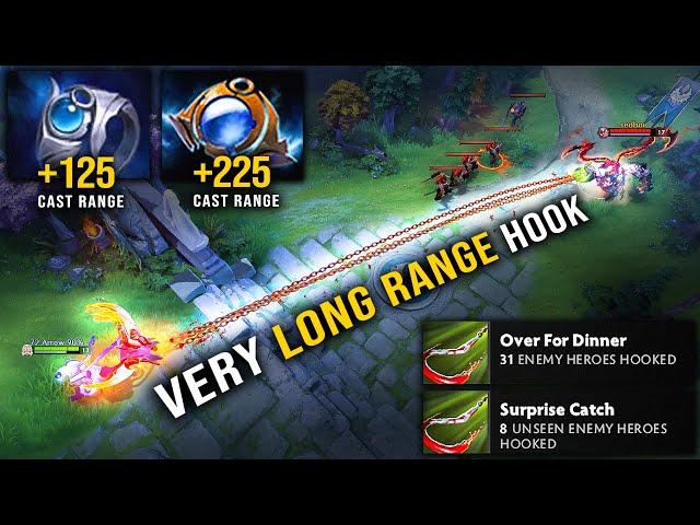 Very Long-Range Hook: More Distance = More Damage! | Pudge Official