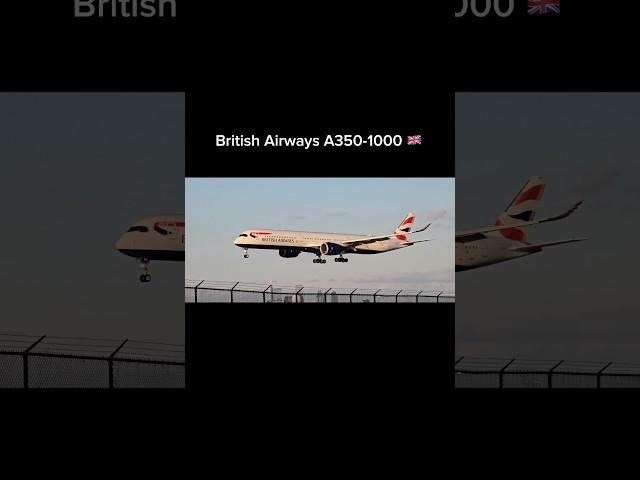 Beautiful British Airways Airbus A350-1000 landing at Philadelphia Airport PHL #shorts #plane