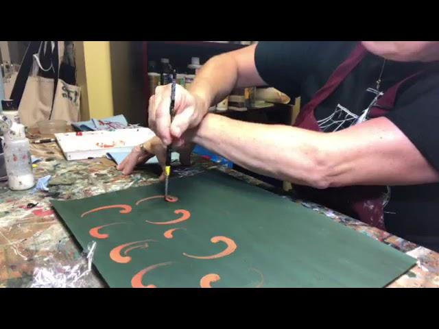 Rosemaling "C" Stroke Instructional Video - Lise Lorentzen - Unintentional ASMR