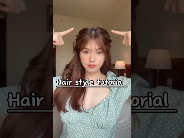 Beautiful Korean hairstyle tutorial. #aesthetic #shorts #fyp