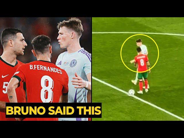 Bruno Fernandes teased McTominay after scored goal during Portugal against Scotland game