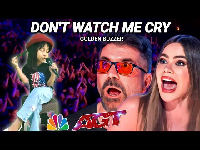 Golden Buzzer | The judges Shocked filipino Baby singing "Don't Watch Me Cry" | AGT | Auditions