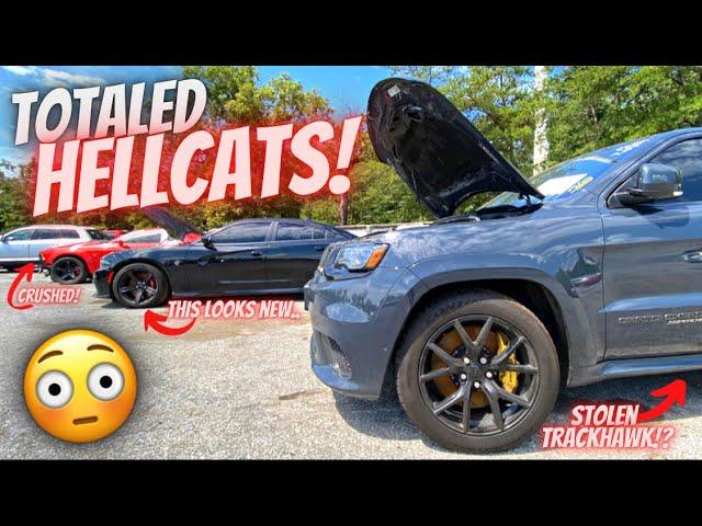 Buying CHEAP Dodge Hellcats & Trackhawks At SALVAGE AUCTION!