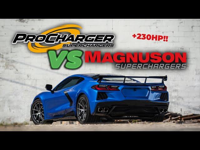 C8 Corvette Supercharger Comparison! ProCharger VS Magnuson