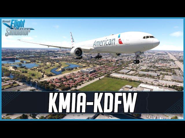 MSFS LIVE | Real World American OPS | PMDG 777-300ER | Miami to Dallas Fort Worth | VATSIM