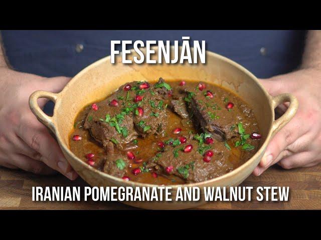 How to make Fesenjān (Fesenjoon) - A regal iranian Pomegranate and Walnut stew