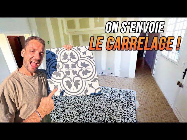 JE POSE LE CARRELAGE DANS LA CUISINE ! Ep 03