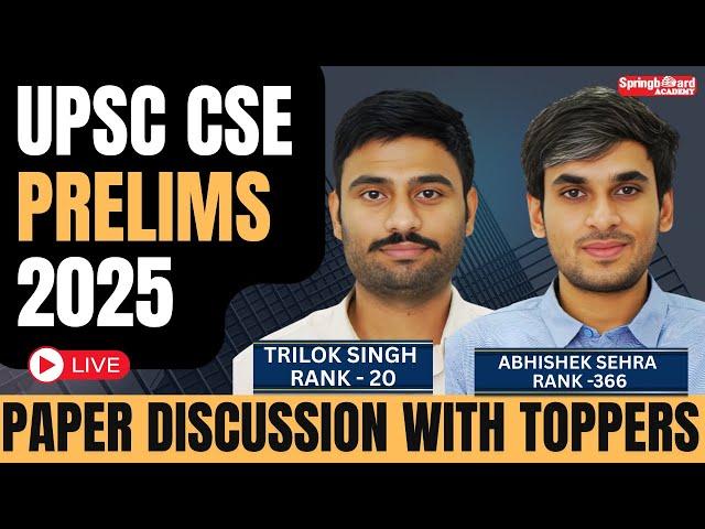 UPSC CSE Prelims 2025 Paper Solution | Detailed Answer Analysis by IAS Trilok Singh & Abhishek Sehra