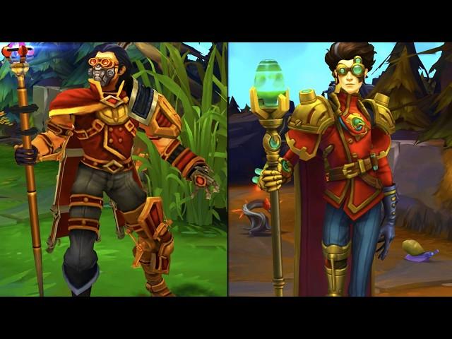 VIKTOR REWORK ALL SKINS COMPARISON OLD VS NEW - League of Legends