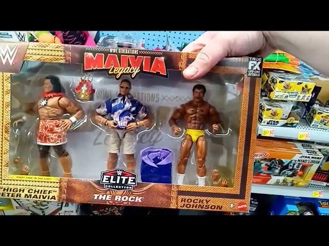 WWE 𝘛𝘩𝘦 𝘔𝘢𝘪𝘷𝘪𝘢 𝘓𝘦𝘨𝘢𝘤𝘺 Wrestling Figure Three-Pack of The Rock, Rocky Johnson and The High Chief Pete