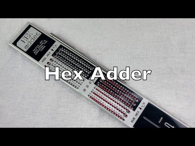 Hexadecimal mechanical calculator from the 1970s