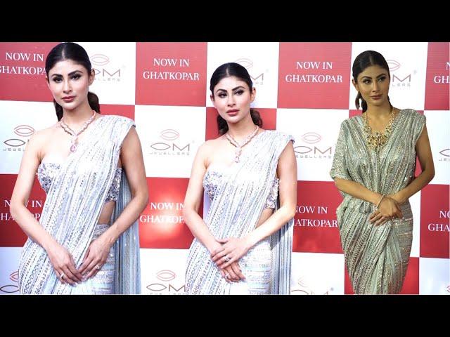 Stunning Mouni Roy Sizzles in Saree at Glitzy Jewellery Store Launch! 