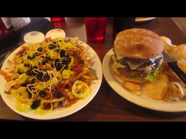 Wagon Wheel Bar & Grill Beast Burger & large Loaded Fries MASSIVE FOOD ORDER YOU WILL BE AMAZED