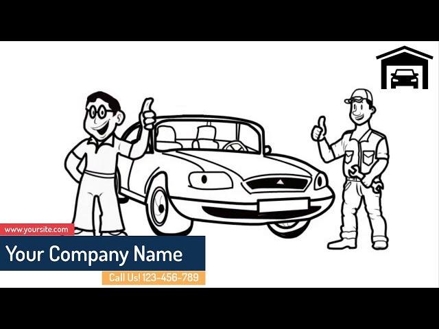 Auto Repair Whiteboard Animated Promo Video